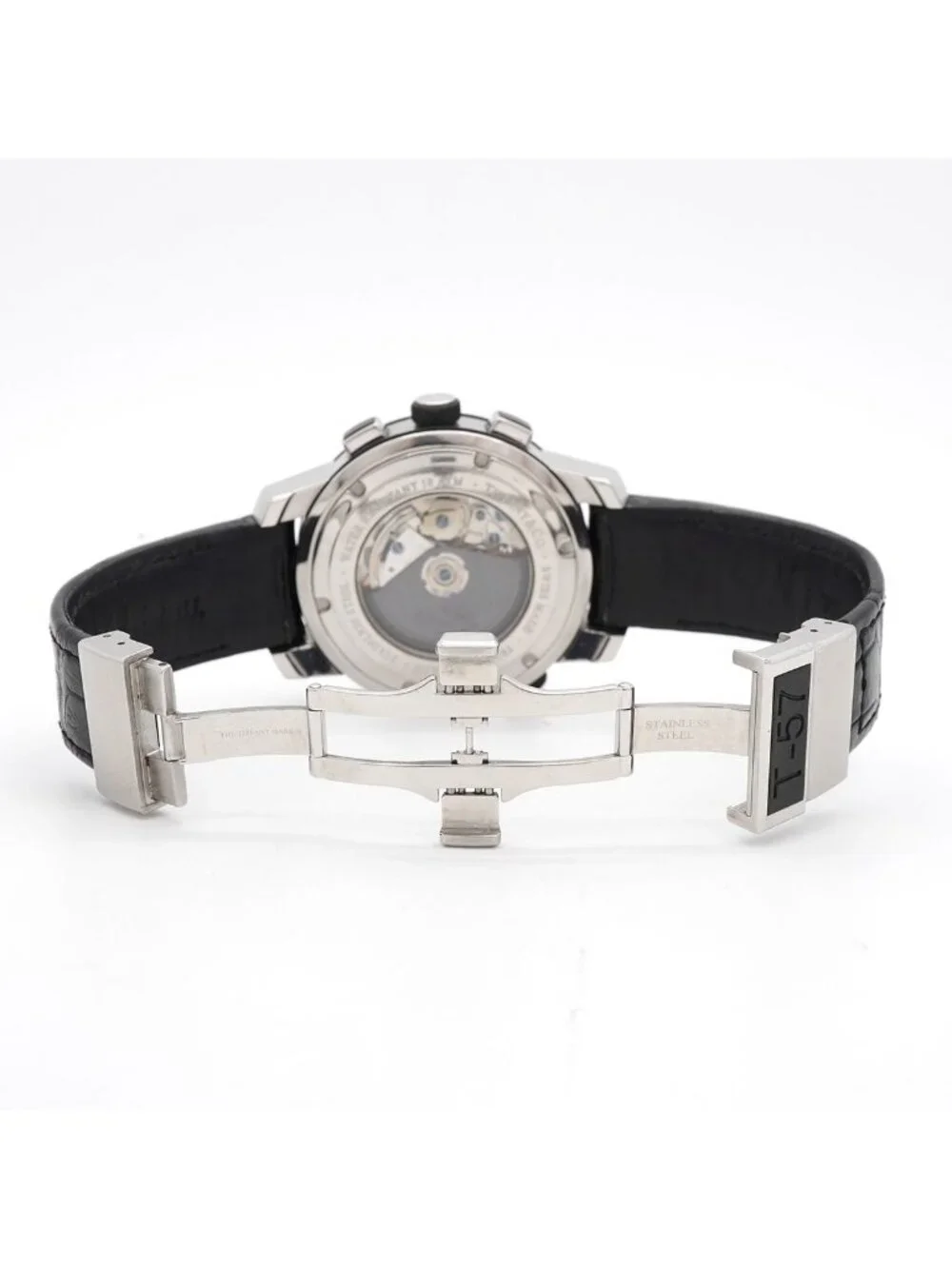 Tiffany & Co Mark Retrograde Silver Skeleton Dial Watch